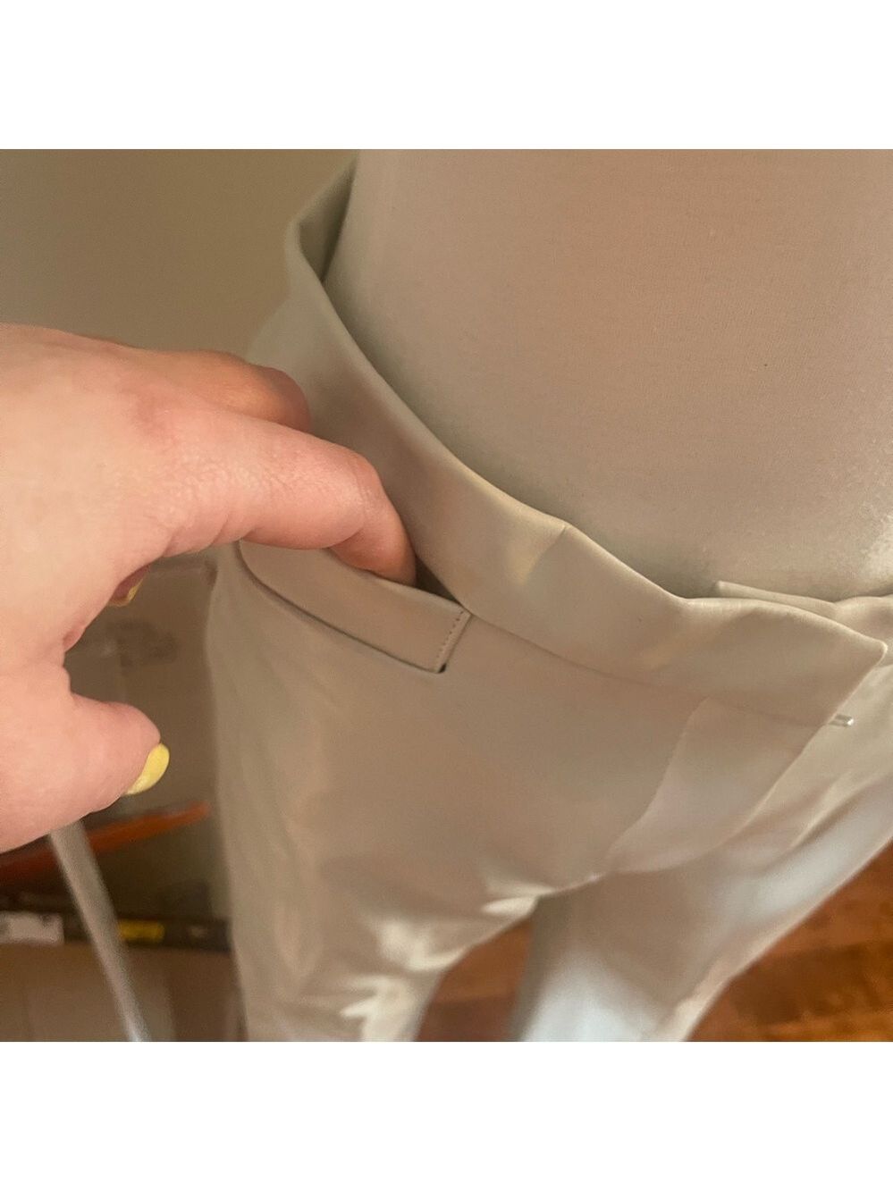 Women's Cream Two-Piece Pleather Set - Picture 8 of 12